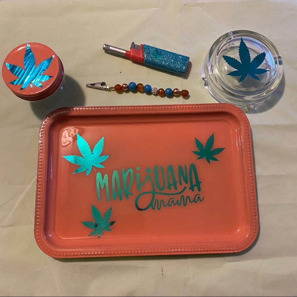 Rolling tray set